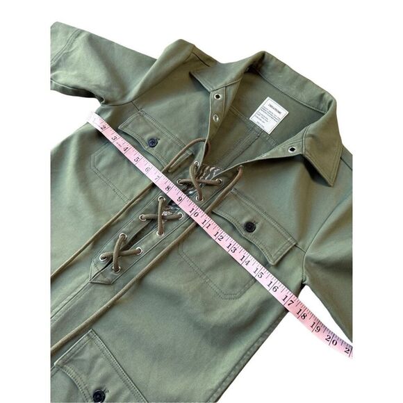 ZADIG & VOLTAIRE Green Military Lace Up Shift Dress With Embroidered Tiger - Picture 11 of 13